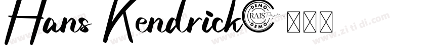 Hans Kendrick字体转换